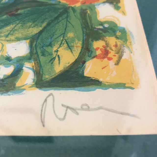 Abstract Framed Signed and Numbered Lithograph 223/375 by Collectors