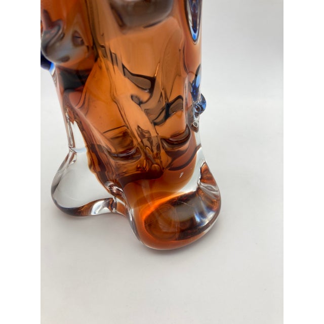 Glass Mid-Century Sommerso Niagara Vase by Karel Zemek for Mstisov Glassworks, 1906s For Sale - Image 7 of 8