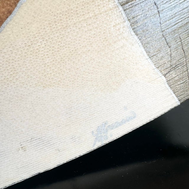 Postmodern Large Decorative Brown and Tan Cardboard Plate For Sale - Image 3 of 7