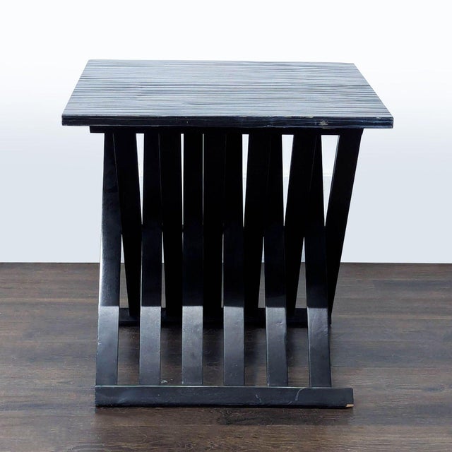 Modern Bernhardt Powell End Table With Bamboo Veneers and Gmelina Wood For Sale - Image 3 of 7