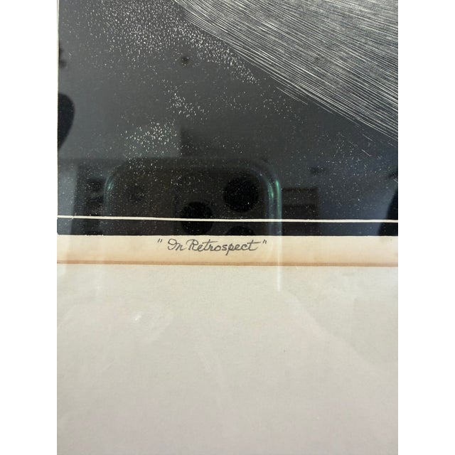 Asa Cheffetz Signed “In Retrospect” 1930 Original American Wood Engraving For Sale - Image 4 of 5
