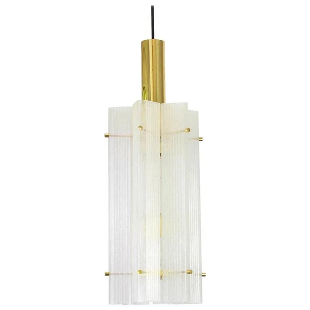 1970s Large German Murano Ice Glass Pendant by Limburg, 1970s For Sale - Image 5 of 5