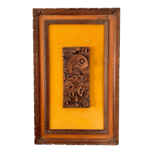Mid 20th Century Vintage Mid Century Modern Brutalist Relief Art Sculpture by Ron Hitchins