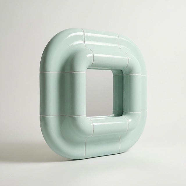 Lolo Mirror in Pastel Mint by Tilecito For Sale - Image 6 of 7