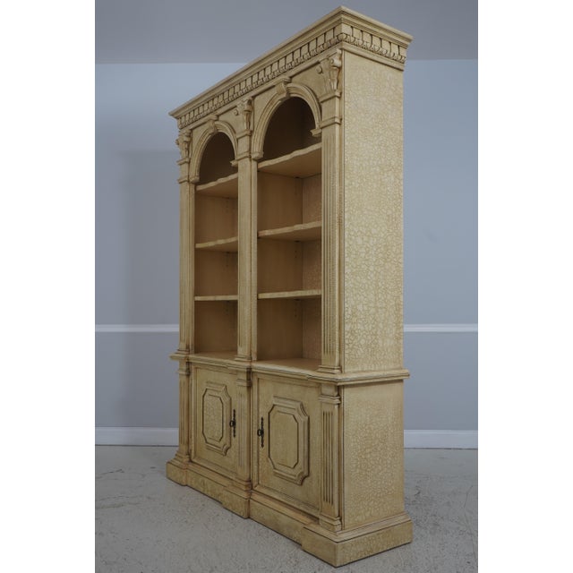 Age: Approx: 30 Years Old Details: Crackle Painted Finish Quality Construction 2 Piece Construction Nice Carved Details...