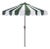 Meze 9 Ft Crank Umbrella, Green Cabana Stripe/Brown Pole For Sale