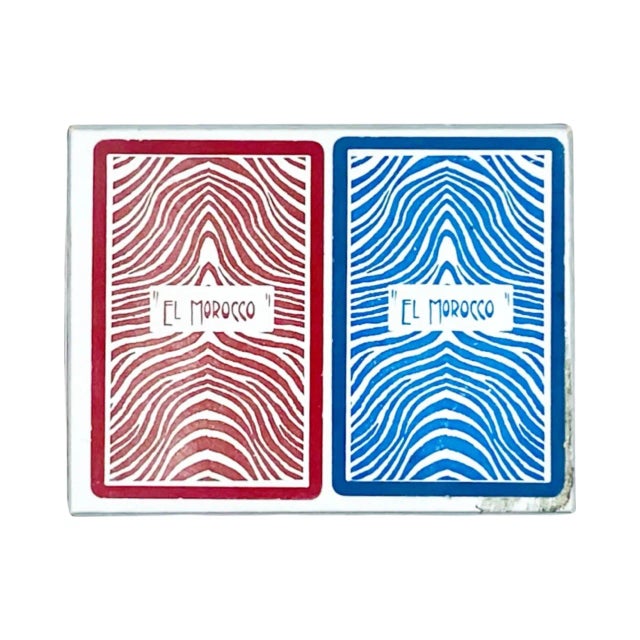 Blue Vintage El Morocco Nightclub New York Nyc Double Deck Playing Cards For Sale - Image 8 of 13