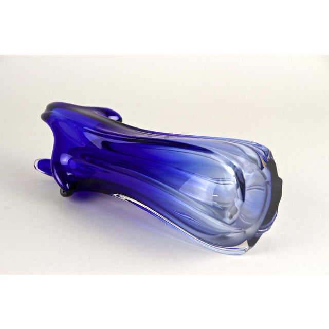 Mid-Century Modern Blue Murano Glass Vase, Italy, 1970 For Sale - Image 13 of 18
