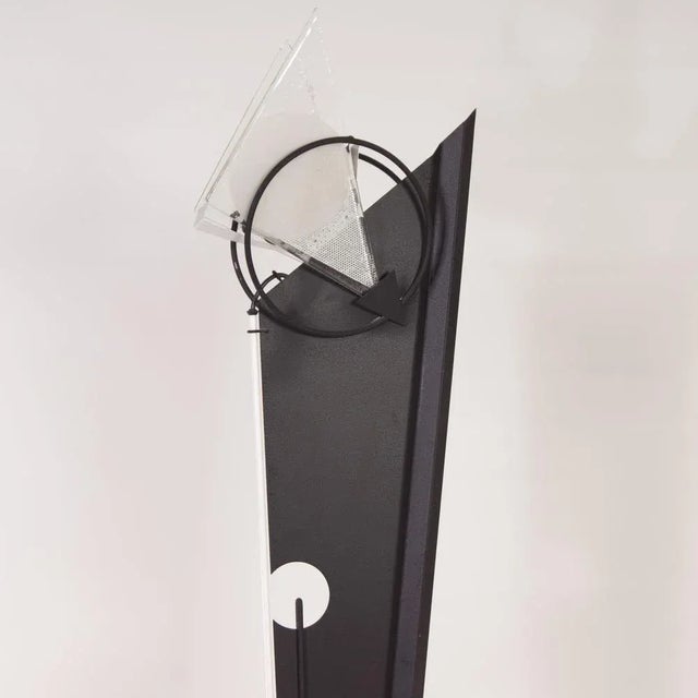 Black Postmodern Floor Lamp from Neoggetti, Italy, 1980s For Sale - Image 8 of 12