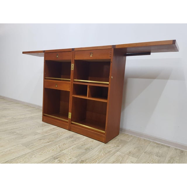 Wood Teak Bar Cart by Reno Wahl Iversen for Dyrlund, Denmark, 1960s For Sale - Image 7 of 18