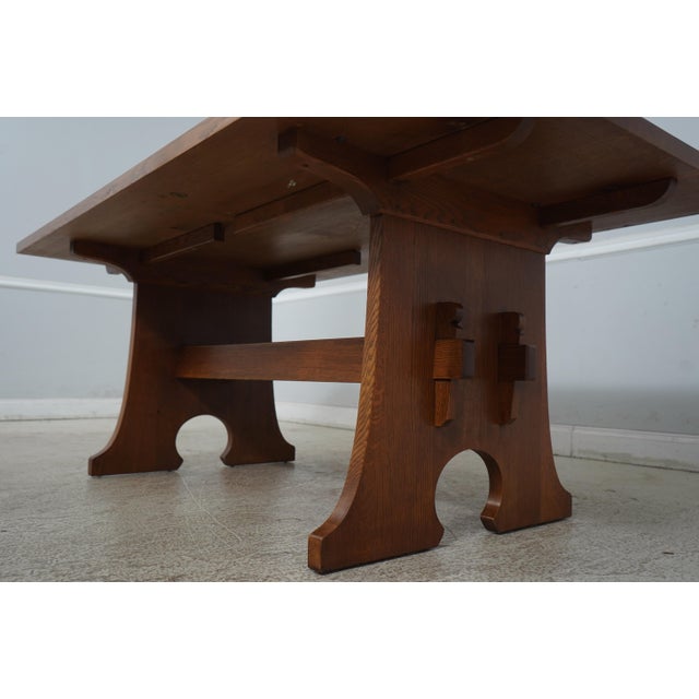 Stickley Mission Oak Arts & Crafts Dining Room Table For Sale - Image 10 of 12