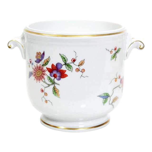 Richard Ginori Italian Oriente Floral Cachepot Planter For Sale