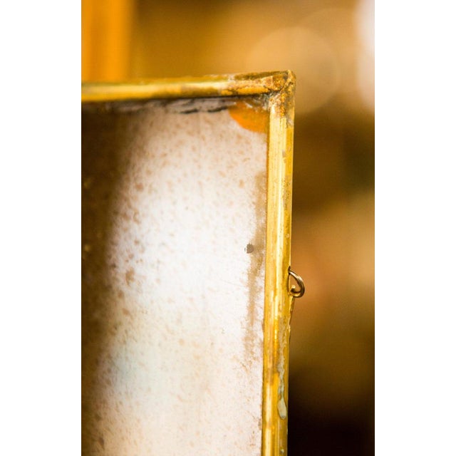 Table part of an entire collection of 500 elements of recovery from ancient herbarium. Silver mirror with completely...