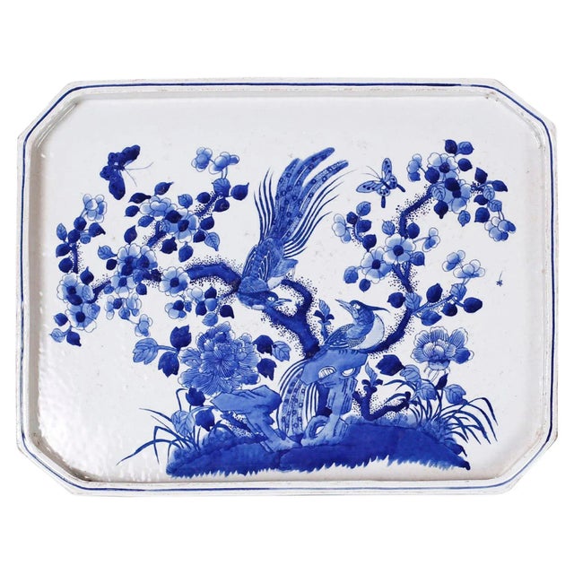 Blue and White Porcelain Tray For Sale In West Palm - Image 6 of 6