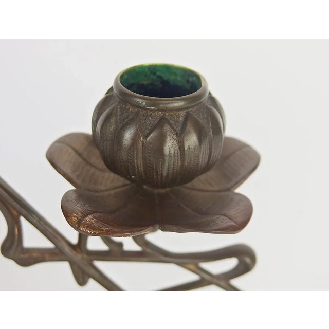 Gold Art Nouveau Candlesticks, 1890s, Set of 2 For Sale - Image 8 of 13