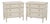 Pair of Century 3 Drawer Whitewashed Dressers Chests For Sale