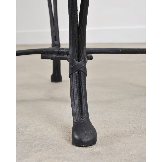 Rose Tarlow Style Twig Iron Faux Bois Garden Drinks Table For Sale - Image 17 of 18