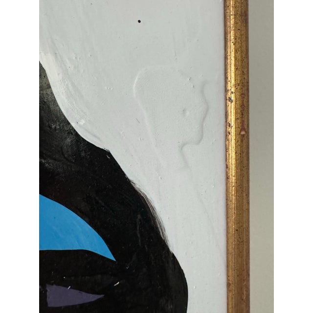 Mid 20th Century Abstract Expressionist Female Portrait in Bold Colors, Signed Polgini For Sale - Image 5 of 6