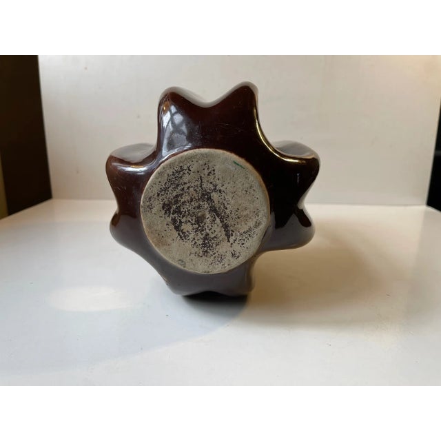 1980s Vintage Industrial Brown Glaze Porcelain Sculpture For Sale - Image 5 of 10