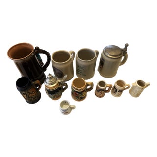 Vintage German Style Mugs, 1950s, Set of 11 For Sale