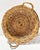 Brown Vintage Hand Woven Bread Basket With Wrapped Handles For Sale - Image 8 of 9