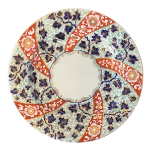Large Antique Early 19th Century Derby Porcelain Imari Plate