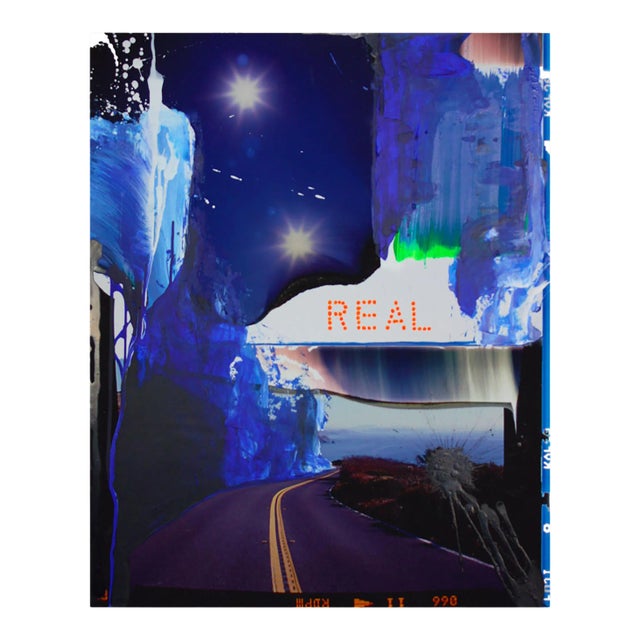 Contemporary Abstract Photography and Paint on Wood "Real" by Jason Engelund For Sale