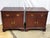 Pair of Baker Furniture Georgian style mahogany small chests or nightstands with banded tops. Professionally refinished...