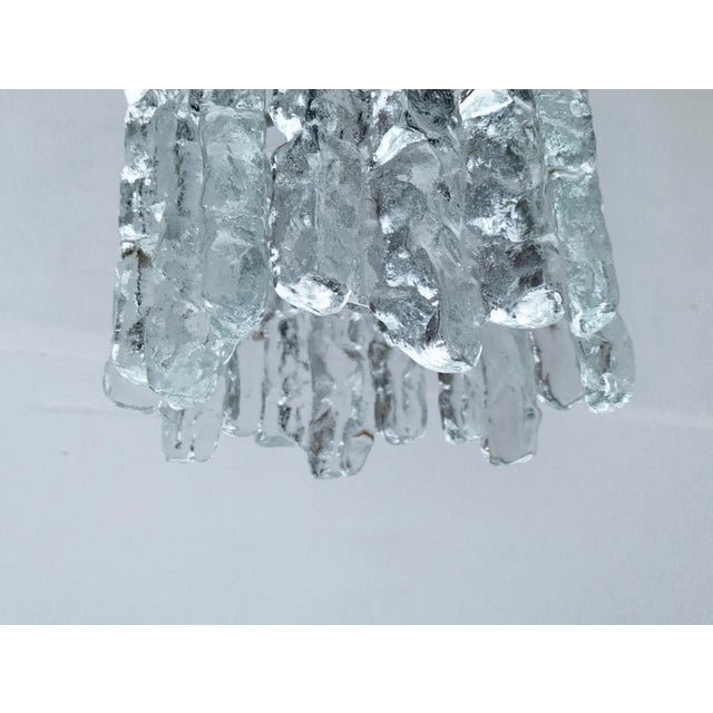 Mid-Century Ice Glass Ceiling Lamp from Kalmar For Sale - Image 18 of 18