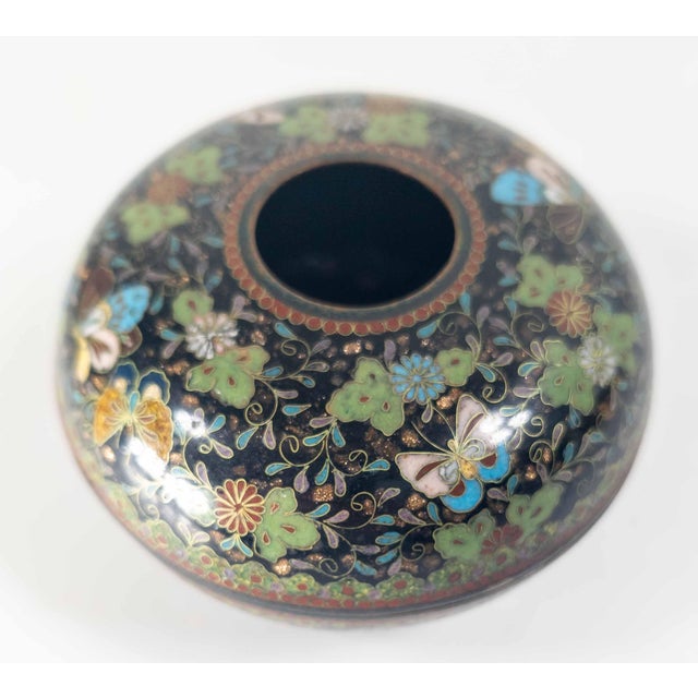 19th Century Japanese Meiji Period Cloisonne Enamel Potpourri or Censer Dish For Sale - Image 10 of 16