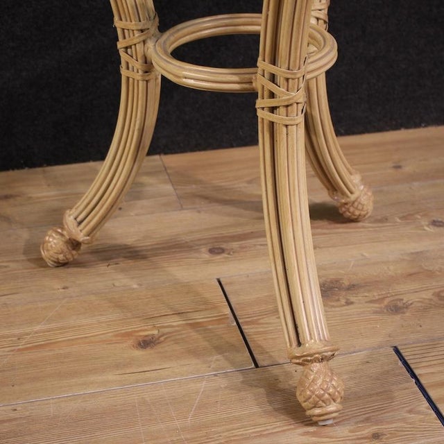 Metal Italian Iron Side Table with Glass Top, 1970 For Sale - Image 7 of 13