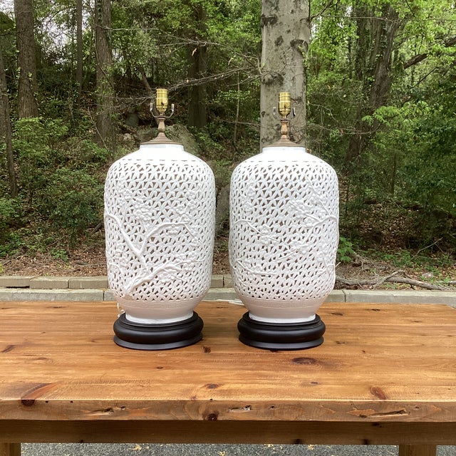 Pair of Mid 19th Century Blanc De Chine Table Lamps For Sale - Image 11 of 12