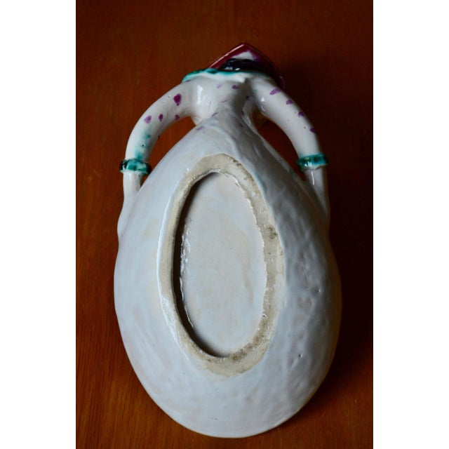 Figurative Ring Holder in Glazed Earthenware, 1950s For Sale - Image 13 of 14