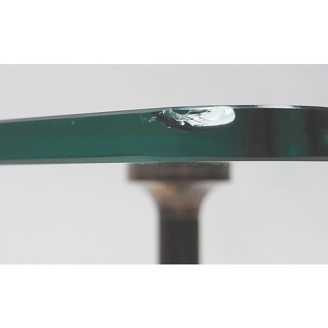 Metal Glass & Brass Side Tables, 1960s, Set of 2 For Sale - Image 7 of 13