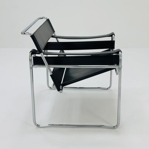 Mid-Century Black B3 Armchair in the style of Marcel Breuer, Germany, 1990s For Sale - Image 5 of 11