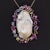 Metal Sapphire Pearl Necklace 14k White Gold 5 TCW Certified For Sale - Image 7 of 12