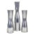 Vintage Mid-Century Modern Erika Pekkari Aluminum Scandinavian Candlesticks- Set of 3 For Sale