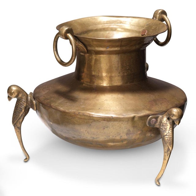 Metal Vintage Brass Milk Pot on Stand, 1940s For Sale - Image 7 of 7
