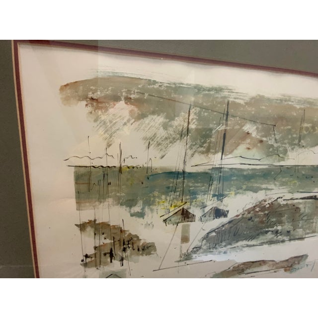 Coastal 20th Century Coastal Birdsey Watercolor For Sale - Image 3 of 7