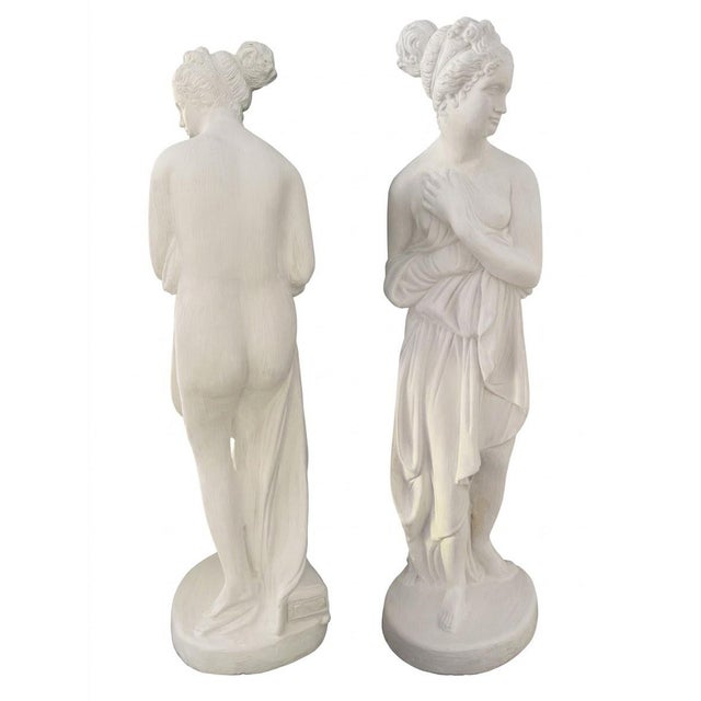 Exquisite Italian handmade white matte finish plaster Venus Aphrodite by Canovas large statue.