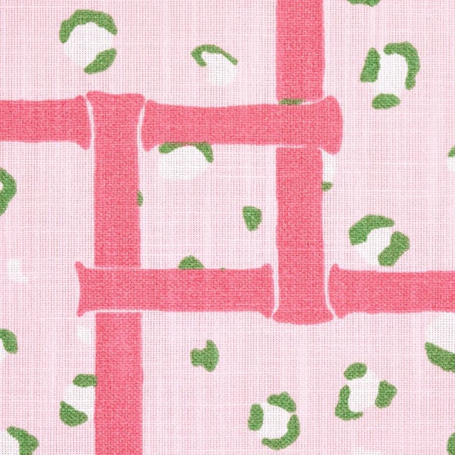 Hollywood Regency Schumacher x Cristina Buckley Fancy Beast Indoor/Outdoor Fabric in Palm Beach Pink For Sale - Image 3 of 5