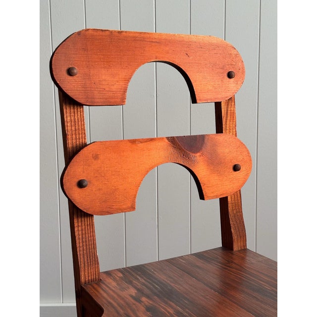 1970s Brutalist Pine Dining Chairs, Set of 6 For Sale - Image 14 of 18