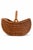 Wood Vintage Mid-Century Americana Harvesting Basket Rustic Farmhouse Wicker Gathering Basket – Handwoven Organic Storage – 11.5” W For Sale - Image 7 of 7