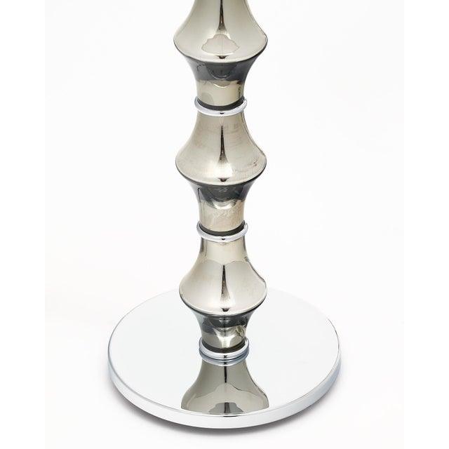 Chrome Murano Glass Chrome Lamps For Sale - Image 8 of 9