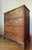Early American Pennsylvania pine chest with graduated drawers and brass hardware with beautiful natural patina