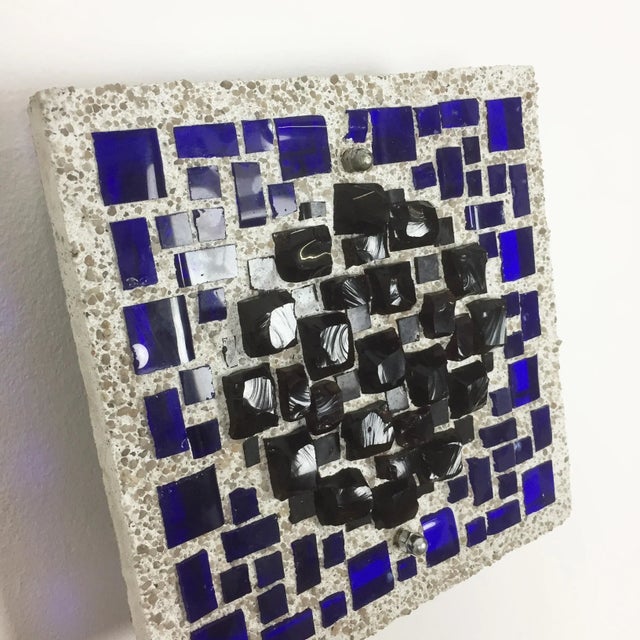 Black Concrete & Glass Wall Lights, 1970s, Set of 3 For Sale - Image 8 of 18