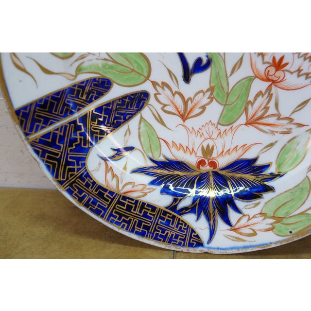 Antique Early 19th Century Coalport Thumb & Finger Imari Plate 9.5" For Sale - Image 12 of 13