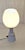 Mid-Century Modern Mid-Century German White Porcelain Table Lamp with Cream Glass Shade from EVP, 1950s For Sale - Image 3 of 8