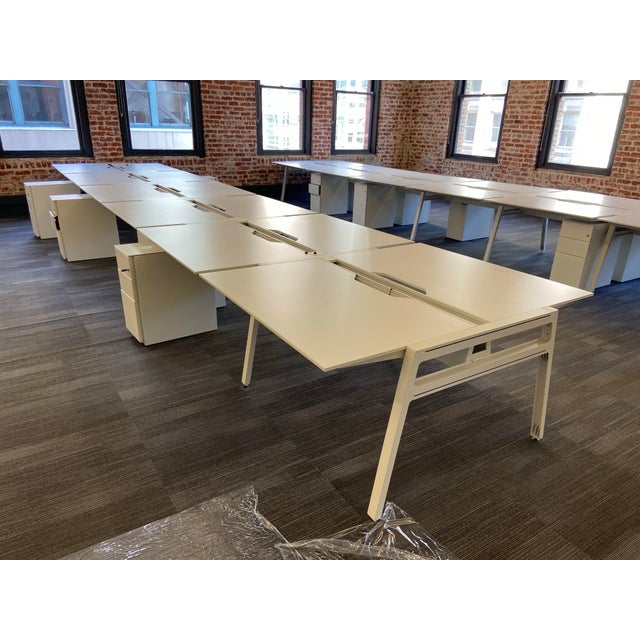 Steelcase Steelcase Turnstone Bivi Modern Desk Set Up for 12 For Sale - Image 4 of 12