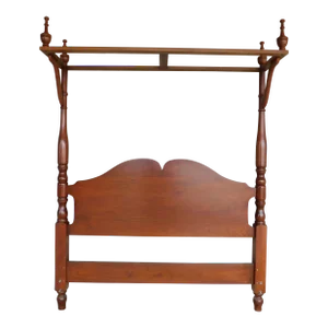 Raymond Smith Custom Hand Made Cherry Quarter Tester Full Size Poster Headboard 71"h
